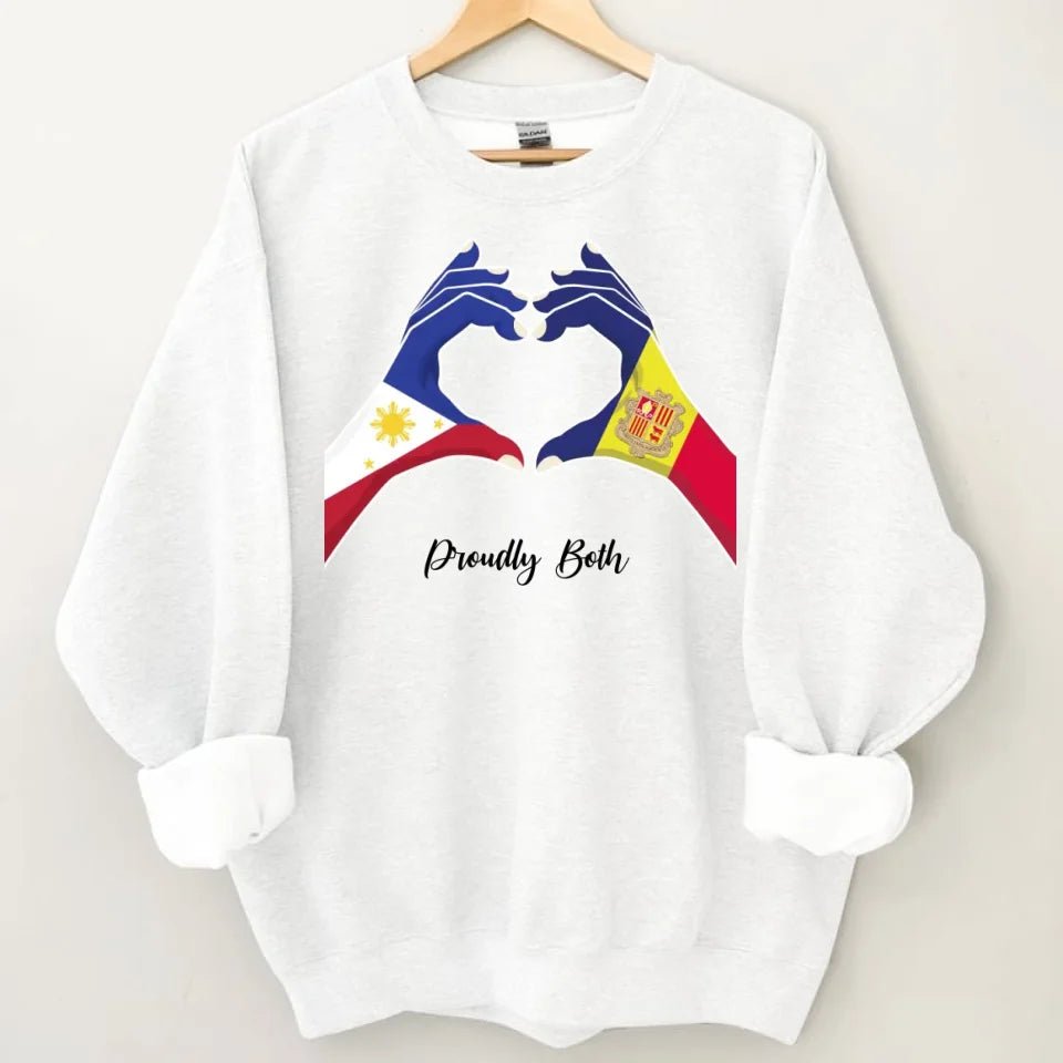 Heart of Two Hands Custom Clothing - Personalized Country and Title Friendly Sweatshirt - A Gift For Friend,Family - OLESA