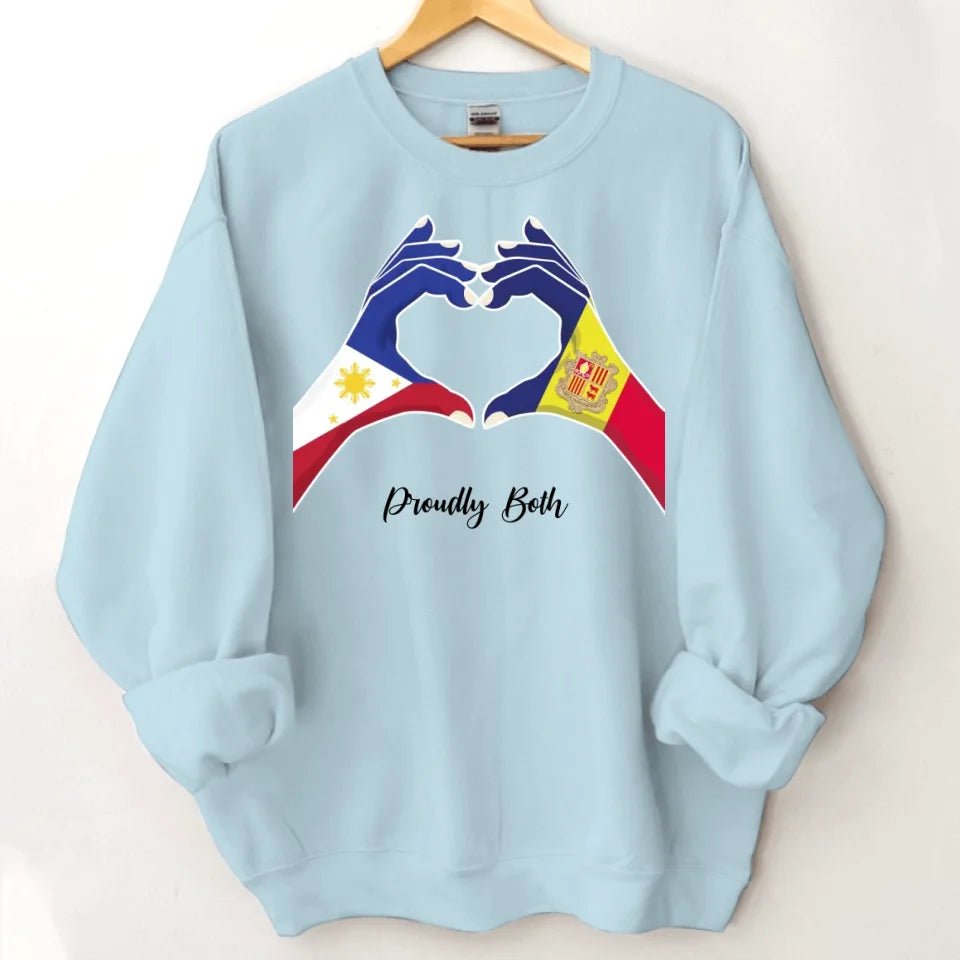 Heart of Two Hands Custom Clothing - Personalized Country and Title Friendly Sweatshirt - A Gift For Friend,Family - OLESA