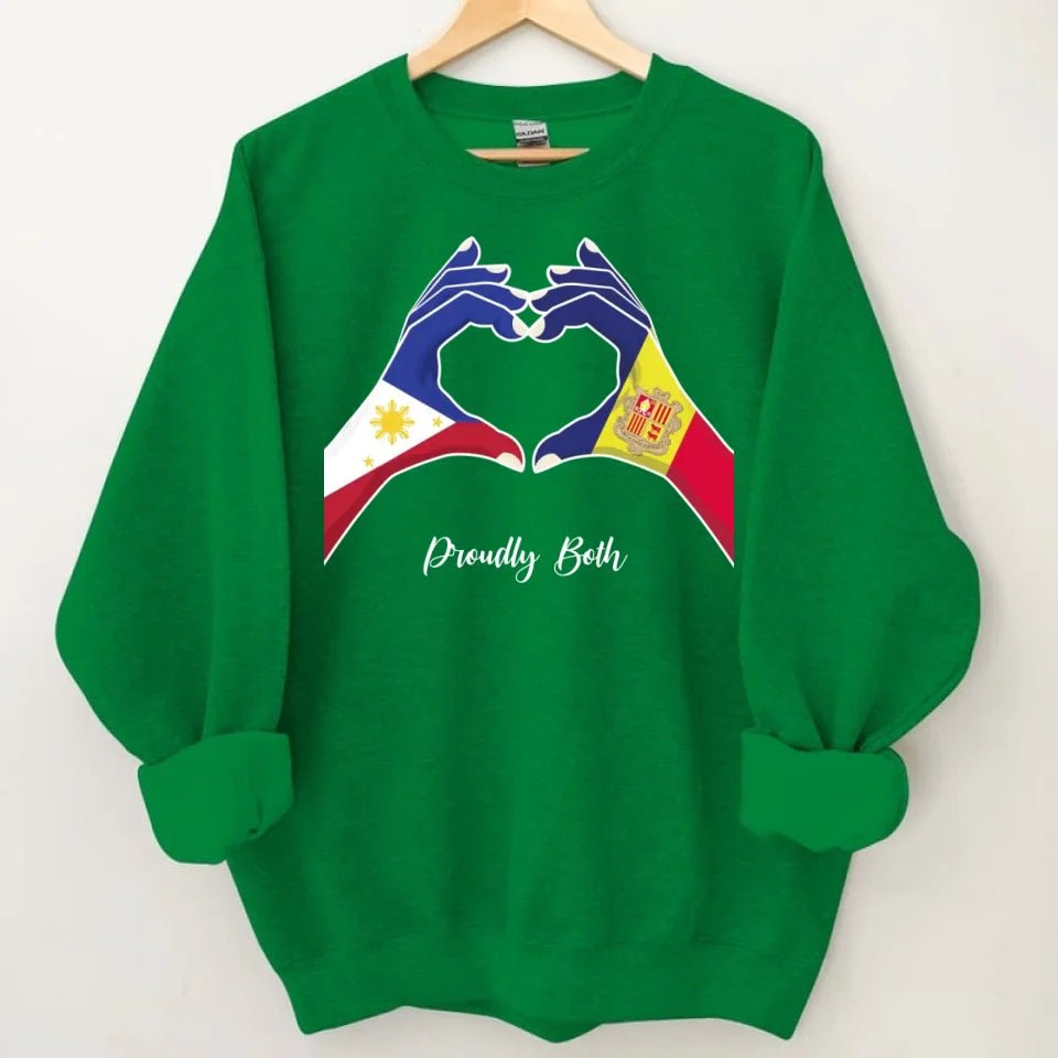 Heart of Two Hands Custom Clothing - Personalized Country and Title Friendly Sweatshirt - A Gift For Friend,Family - OLESA