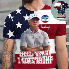 Hell Yeah I Vote Trump Short Sleeve T-Shirt - OLESA