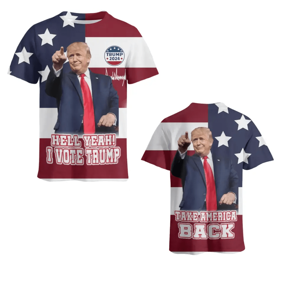 Hell Yeah I Vote Trump Short Sleeve T-Shirt - OLESA