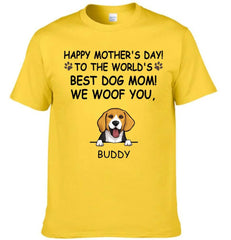 Hurrah For Dog Mom - Personalised Dog Graphic T-Shirt - A Gift for Dog Lovers,Owners - OLESA