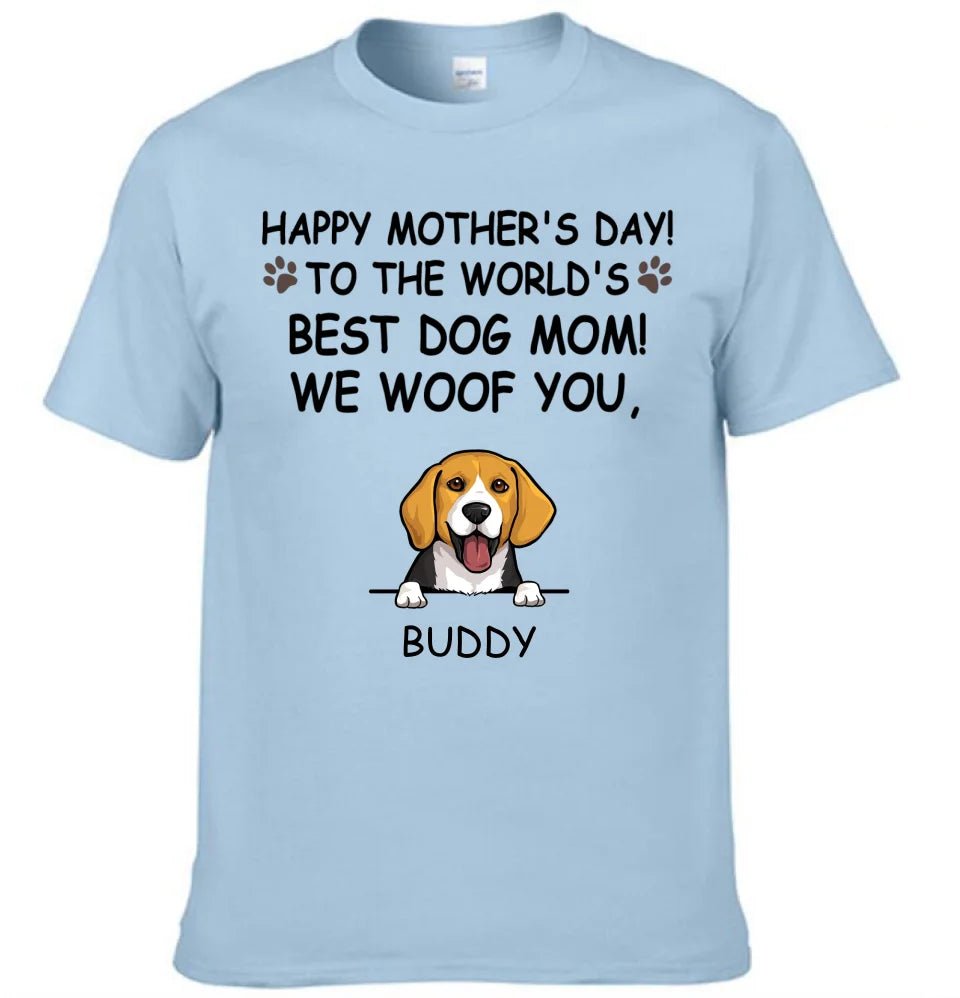 Hurrah For Dog Mom - Personalised Dog Graphic T-Shirt - A Gift for Dog Lovers,Owners - OLESA