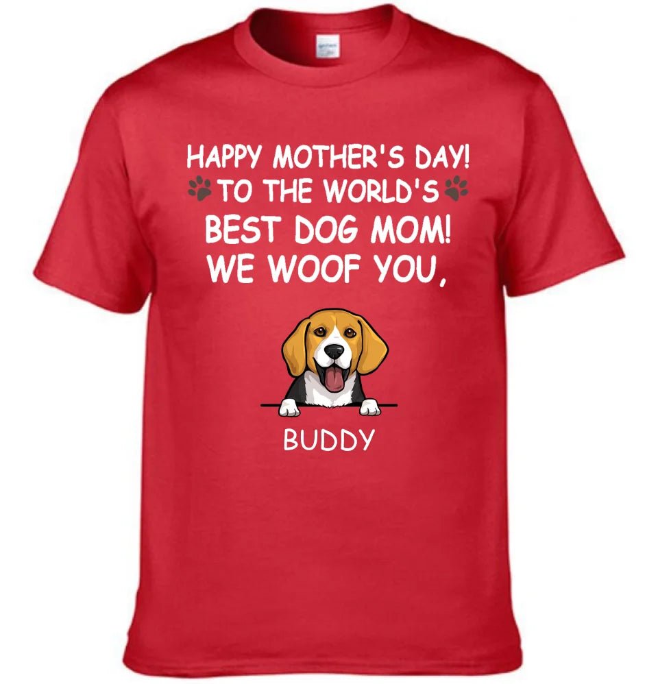 Hurrah For Dog Mom - Personalised Dog Graphic T-Shirt - A Gift for Dog Lovers,Owners - OLESA