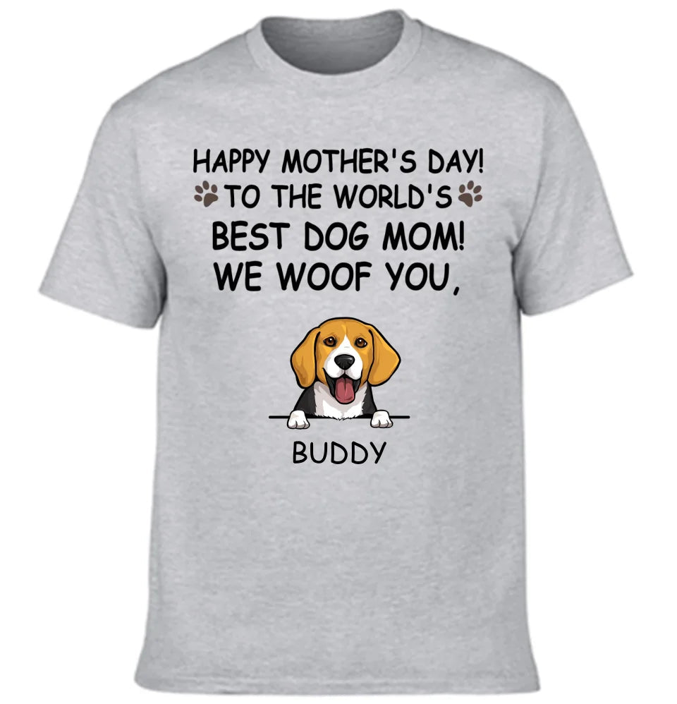 Hurrah For Dog Mom - Personalised Dog Graphic T-Shirt - A Gift for Dog Lovers,Owners - OLESA