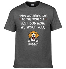 Hurrah For Dog Mom - Personalised Dog Graphic T-Shirt - A Gift for Dog Lovers,Owners - OLESA