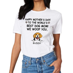 Hurrah For Dog Mom - Personalised Dog Graphic T-Shirt - A Gift for Dog Lovers,Owners - OLESA