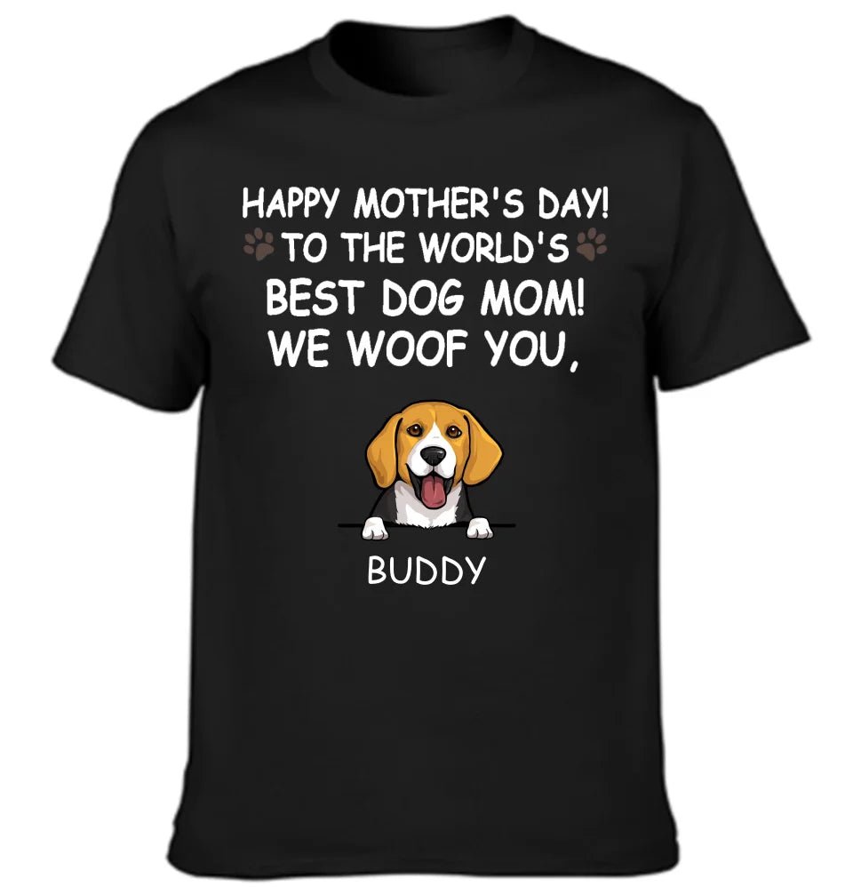 Hurrah For Dog Mom - Personalised Dog Graphic T-Shirt - A Gift for Dog Lovers,Owners - OLESA