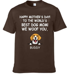 Hurrah For Dog Mom - Personalised Dog Graphic T-Shirt - A Gift for Dog Lovers,Owners - OLESA