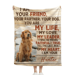 I Am Your Dog - Personalized Dog Portrait Blanket - Gift for Pet Owners - OLESA