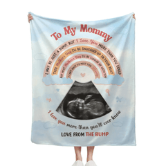 I May Be Just A Bump - Family Personalized Custom Photo Blanket - OLESA