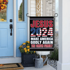 Jesus 2024 Make America Godly Again Garden Flag, Believers of God Faith - OLESA