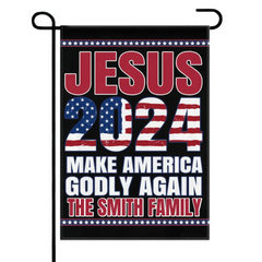 Jesus 2024 Make America Godly Again Garden Flag, Believers of God Faith - OLESA