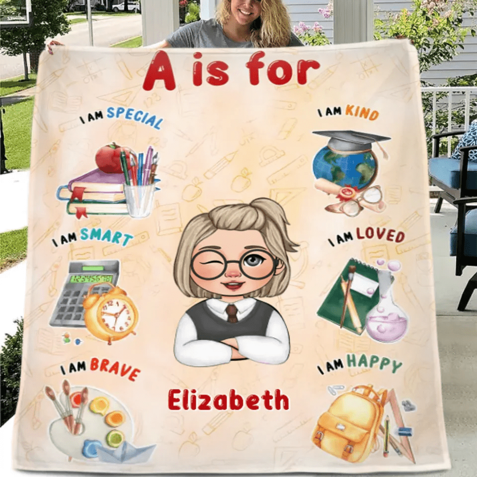 Kid's Dream Job Custom Blanket - Personalised Name And different character jobs Blanket - A Gift For Child - OLESA