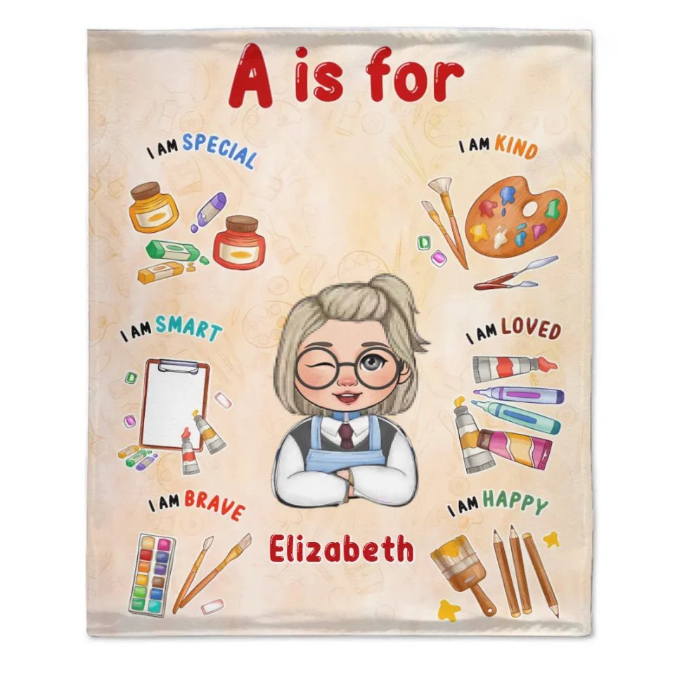 Kid's Dream Job Custom Blanket - Personalised Name And different character jobs Blanket - A Gift For Child - OLESA