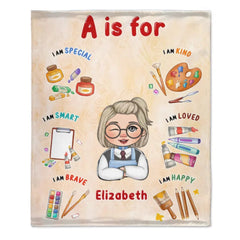 Kid's Dream Job Custom Blanket - Personalised Name And different character jobs Blanket - A Gift For Child - OLESA