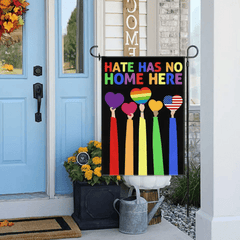 LGBT Pride Garden Rainbow Flag - Double Sided Flag - Hate Has No Home Here - OLESA