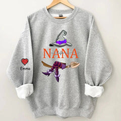 Magic Grandma - Personalized Name Custom Sweatshirt with Grandchildren's Names Customized on the Sleeve - Gift for Grandma - OLESA