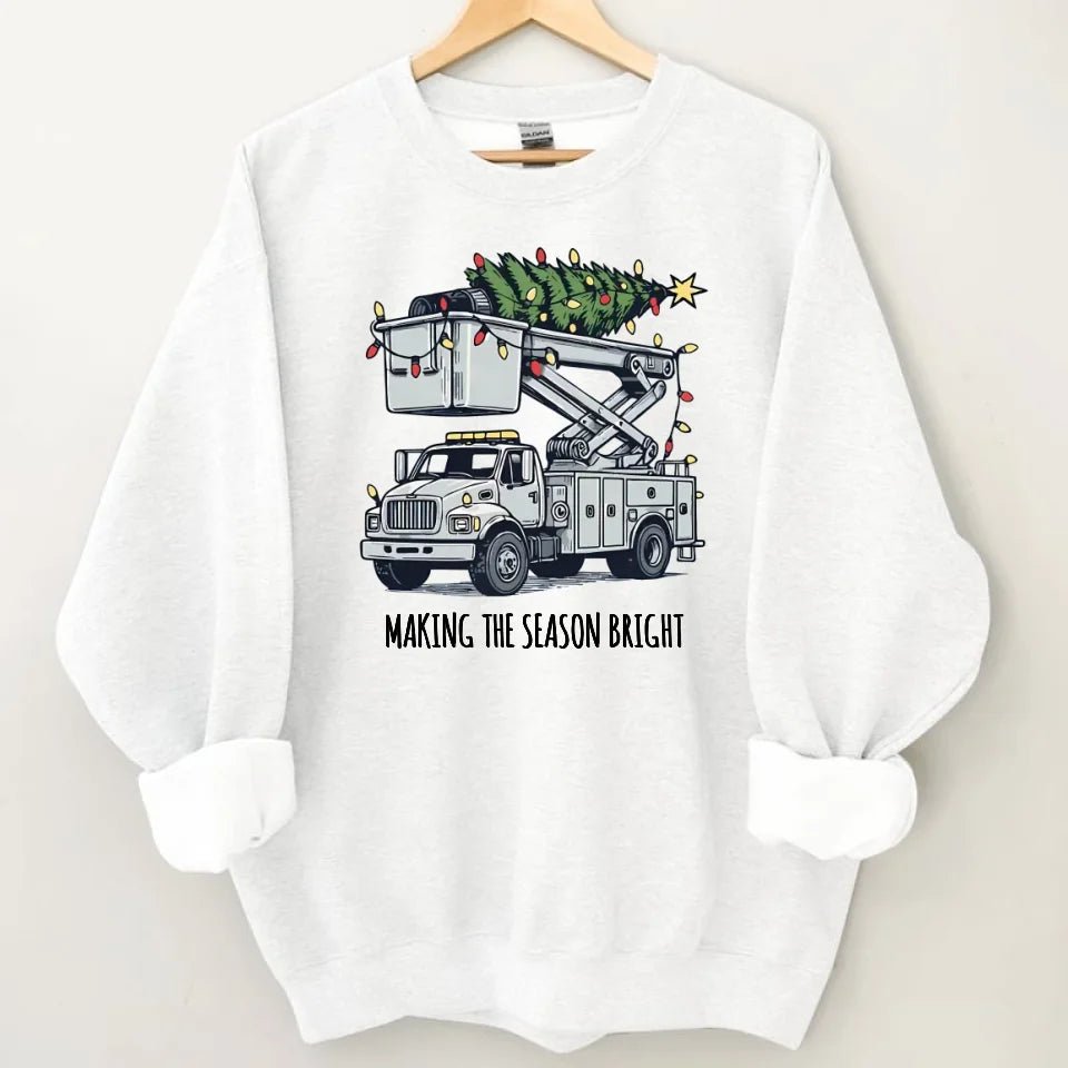 Making The Season Bright - Customized Christmas Sweatshirts - Christmas Gifts for the Family - OLESA