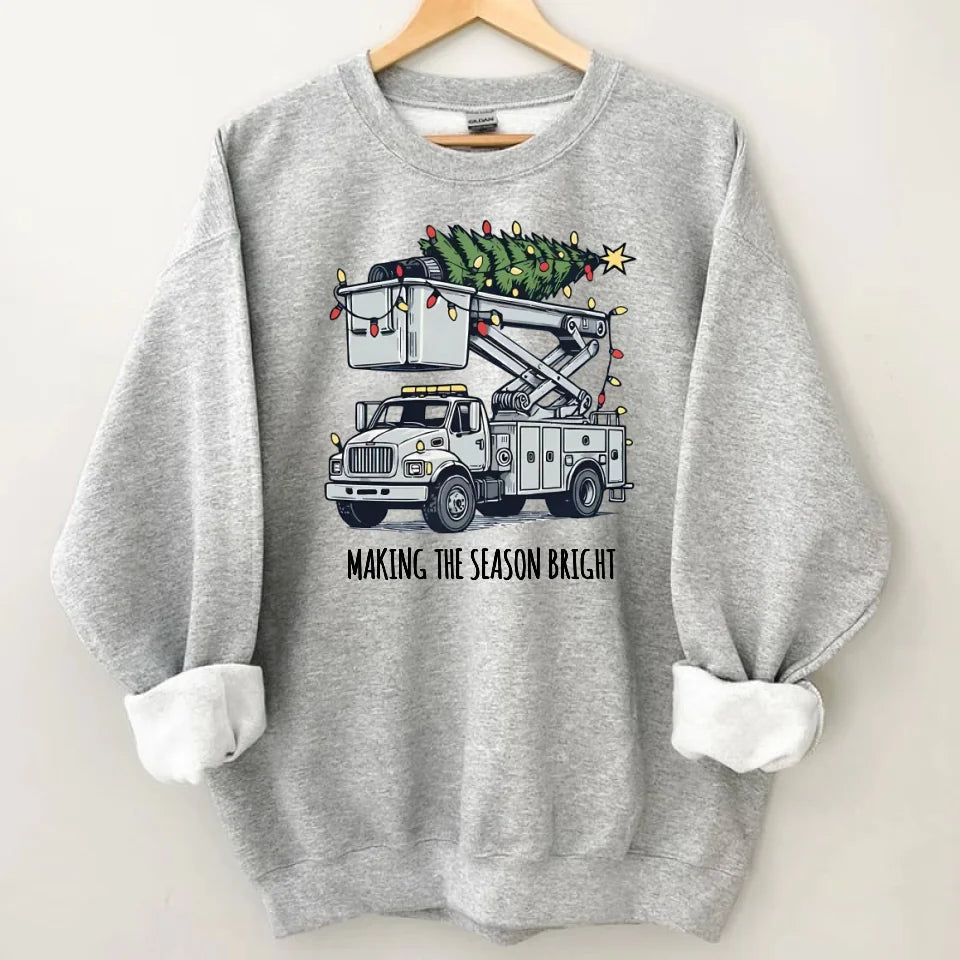 Making The Season Bright - Customized Christmas Sweatshirts - Christmas Gifts for the Family - OLESA