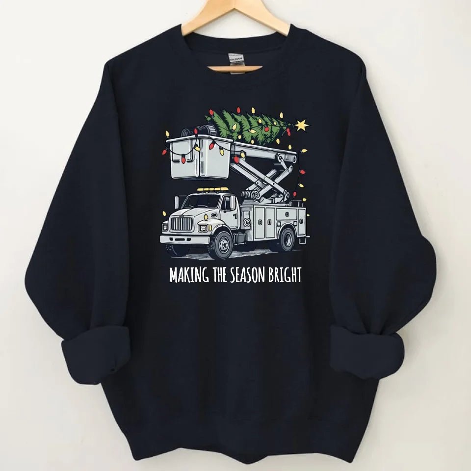 Making The Season Bright - Customized Christmas Sweatshirts - Christmas Gifts for the Family - OLESA