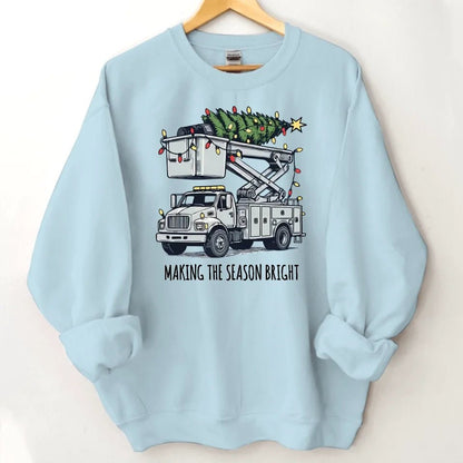 Making The Season Bright - Customized Christmas Sweatshirts - Christmas Gifts for the Family - OLESA