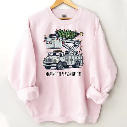 Making The Season Bright - Customized Christmas Sweatshirts - Christmas Gifts for the Family - OLESA