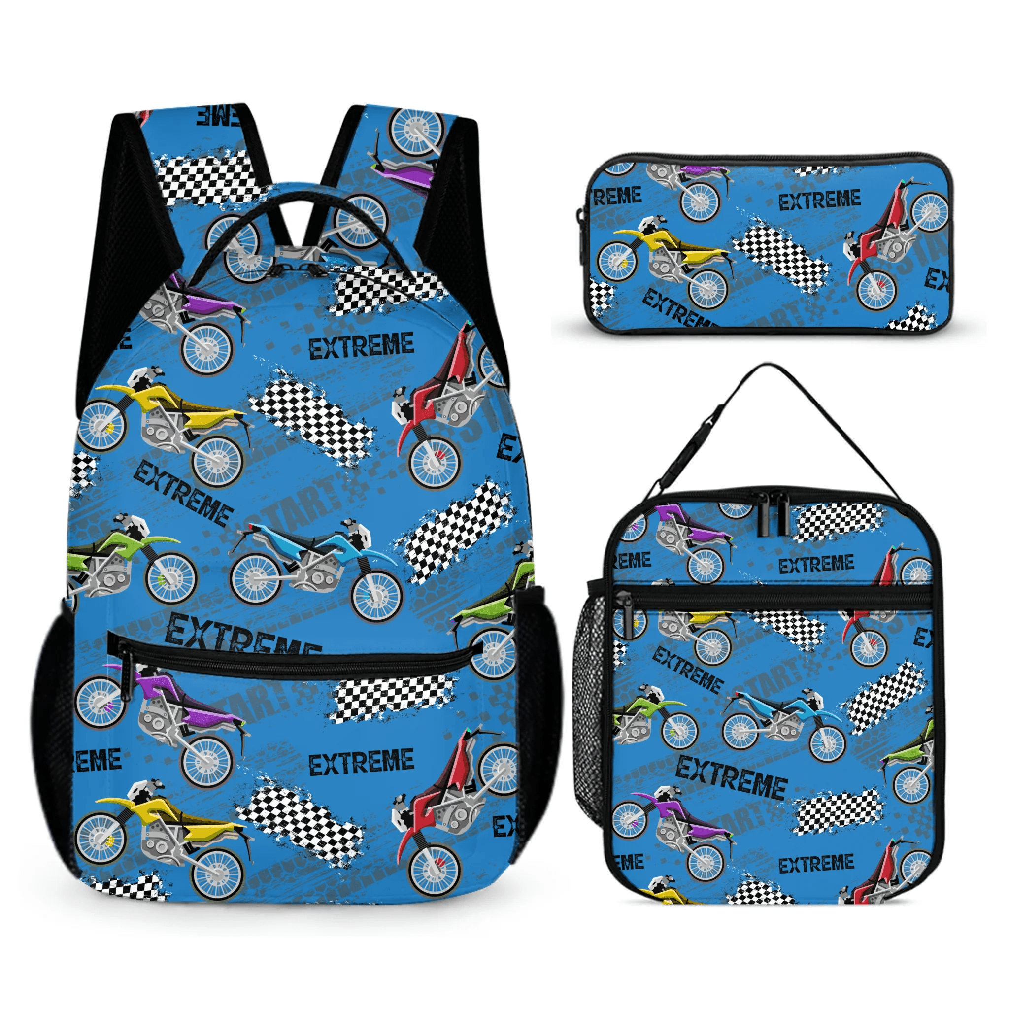 Motorcycle Racing - Personalized Name Backpack - OLESA