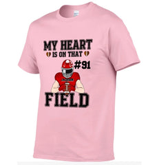 My Heart Is On That Field - Personalised Football Game Day T-Shirt - A Gift for Players,Family,Friend - OLESA