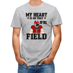 My Heart Is On That Field - Personalised Football Game Day T-Shirt - A Gift for Players,Family,Friend - OLESA