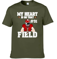 My Heart Is On That Field - Personalised Football Game Day T-Shirt - A Gift for Players,Family,Friend - OLESA