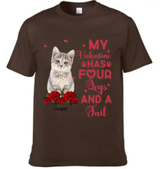 My Valentine Has Four Legs And A Tail - Personalized T-Shirt For Pet Lovers - OLESA