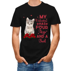 My Valentine Has Four Legs And A Tail - Personalized T-Shirt For Pet Lovers - OLESA