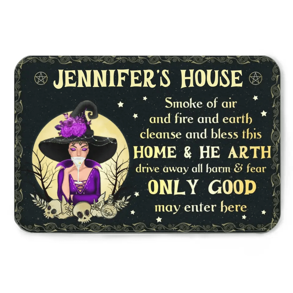 Only the Good May Enter Here - Personalized Custom Decorative Doormat - A Gift for Yourself, a Halloween Present - OLESA