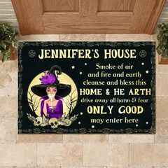 Only the Good May Enter Here - Personalized Custom Decorative Doormat - A Gift for Yourself, a Halloween Present - OLESA