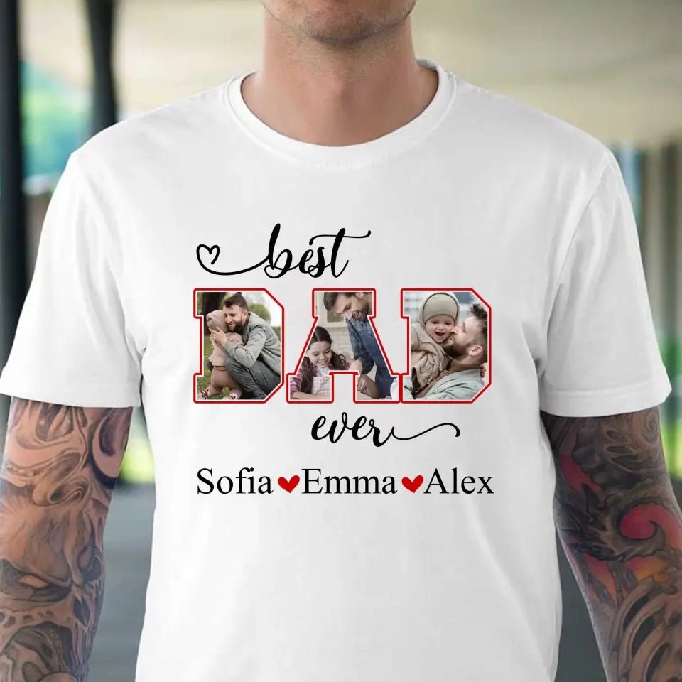 Personalized Best Dad Custom Photo Shirt - OLESA
