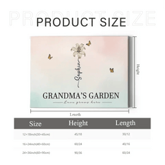 Personalized Canvas Wall Art - Grandma‘s Garden Love Grows Here, Beautiful Birth Month Flower Gift For Grandma Mom - OLESA