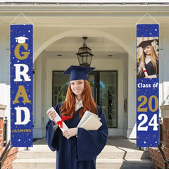 Personalized Custom 1 Photo Graduation Door Banner Party Decorations - OLESA
