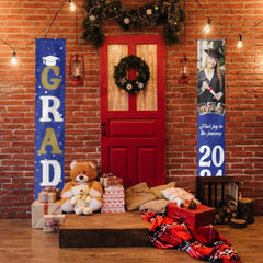 Personalized Custom 4 Photo Graduation Door Banner Party Decorations - OLESA