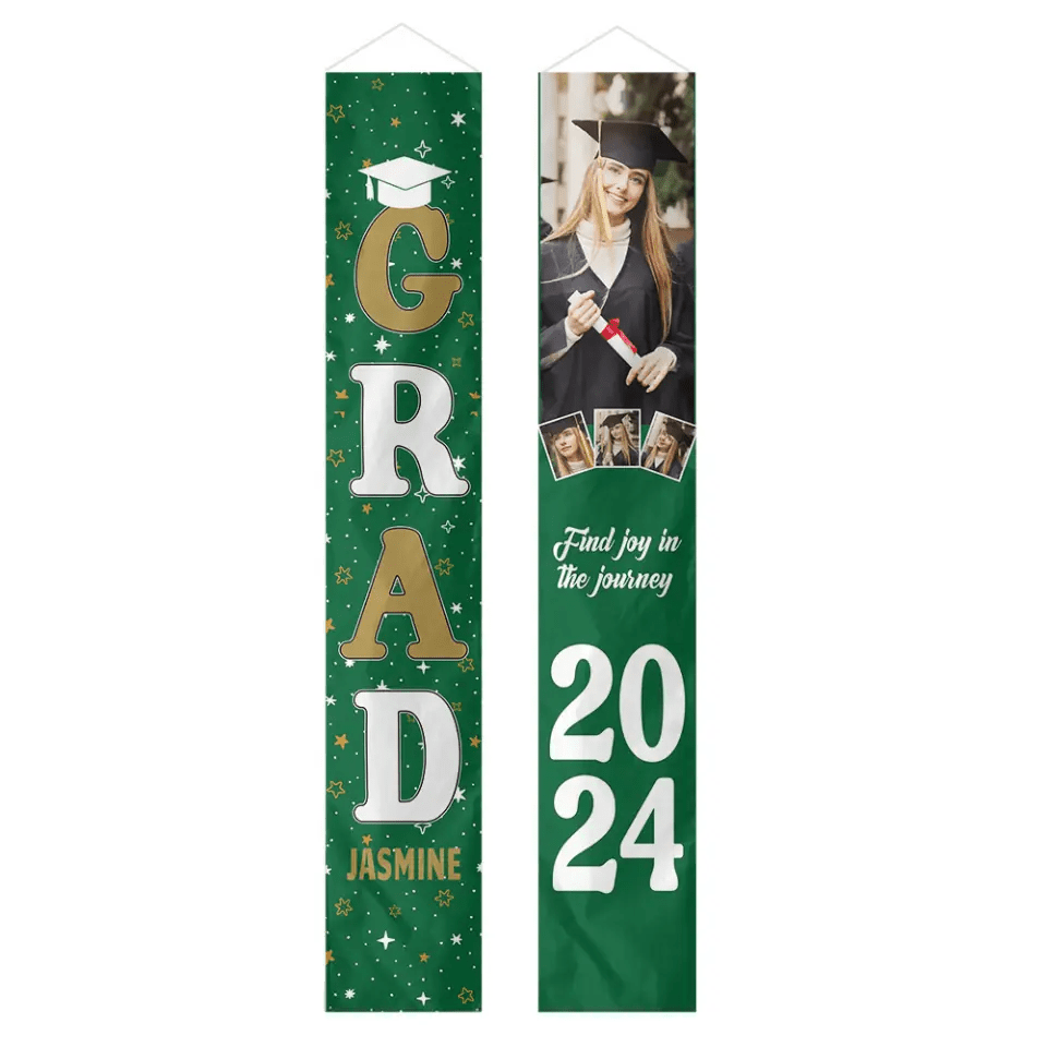 Personalized Custom 4 Photo Graduation Door Banner Party Decorations - OLESA