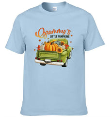 Personalized Custom Little Pumpkins Unisex T - Shirt - Gift For Grandma, Grandparents, Halloween Gift - OLESA