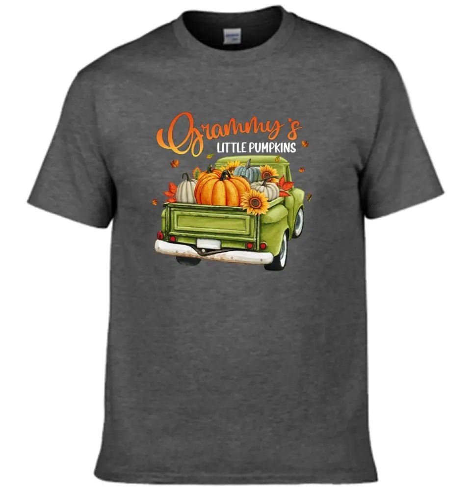 Personalized Custom Little Pumpkins Unisex T - Shirt - Gift For Grandma, Grandparents, Halloween Gift - OLESA