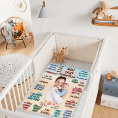 Personalized Custom Mom and Daughter Photo Blanket - Mom Daily Affirmations - OLESA