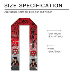 Personalized Graduation Stoles/Sash with 2 Images for Class of 2024 - OLESA