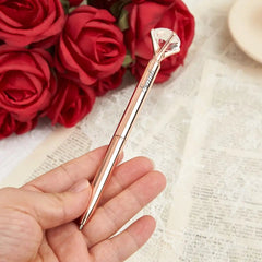 Personalized Metal Ballpoint Pen With Diamond, Suitable for Office Supplies Or Gifts for Women - OLESA