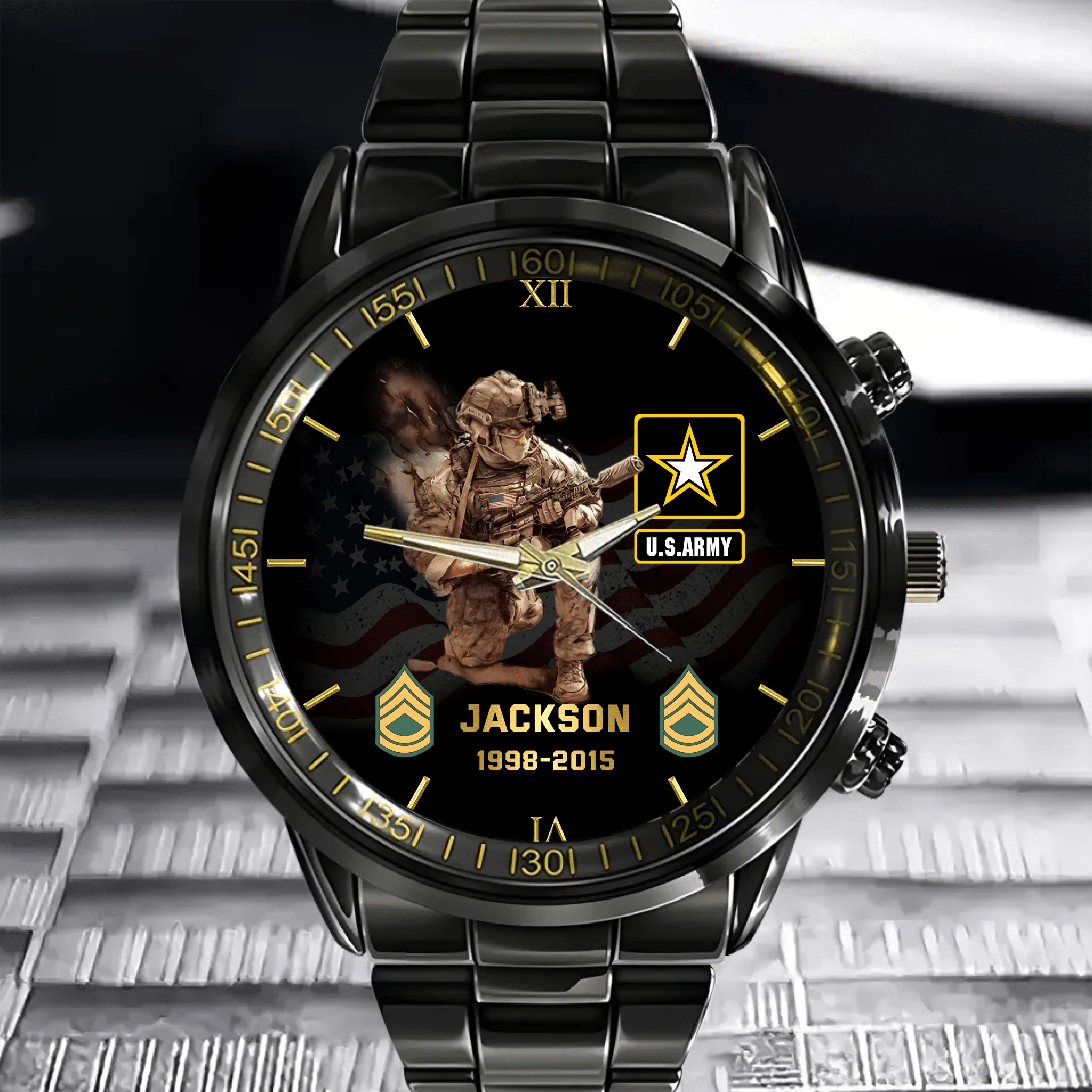 Personalized Military Art Watch - The Perfect Gift For Veterans - OLESA