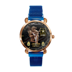 Personalized Military Art Watch - The Perfect Gift For Veterans - OLESA