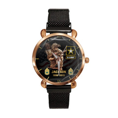 Personalized Military Art Watch - The Perfect Gift For Veterans - OLESA