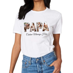 Personalized PAPA Photo Title Shirt - OLESA