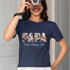 Personalized PAPA Photo Title Shirt - OLESA